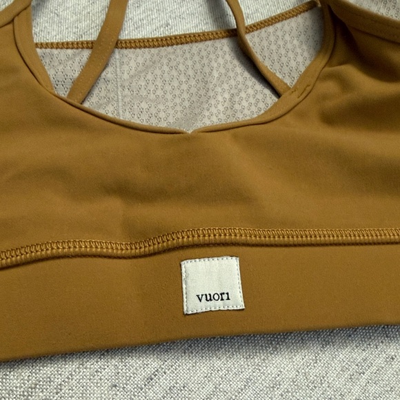 Vuori Mindset Mustard Yellow Sports Bra - Picture 2 of 4